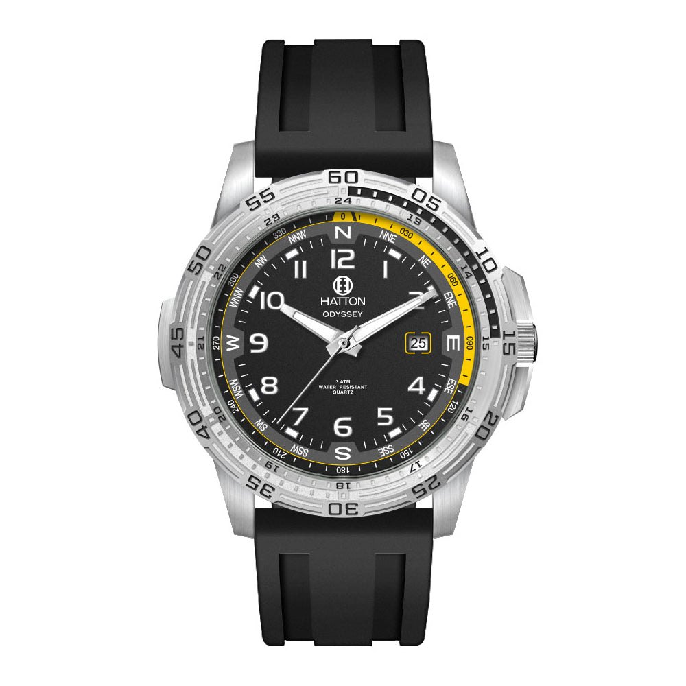 Hatton Odyssey 30M 46mm Quartz - Silver/Yellow - Pre-Order