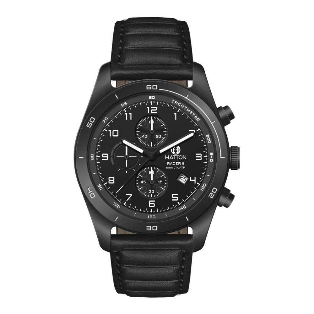 Hatton Racer II 100M 42mm Chronograph - Black/Black - Pre-Order