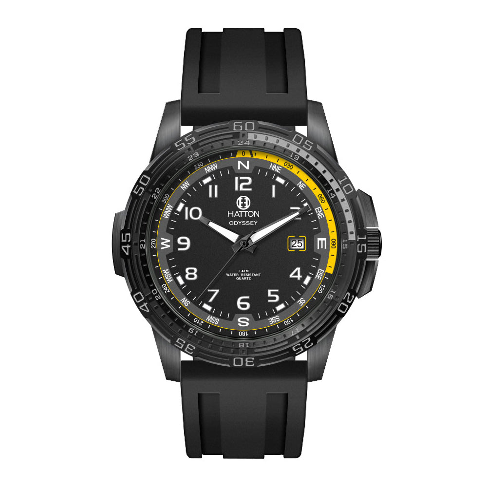 Hatton Odyssey 30M 46mm Quartz - Black/Yellow - Pre-Order
