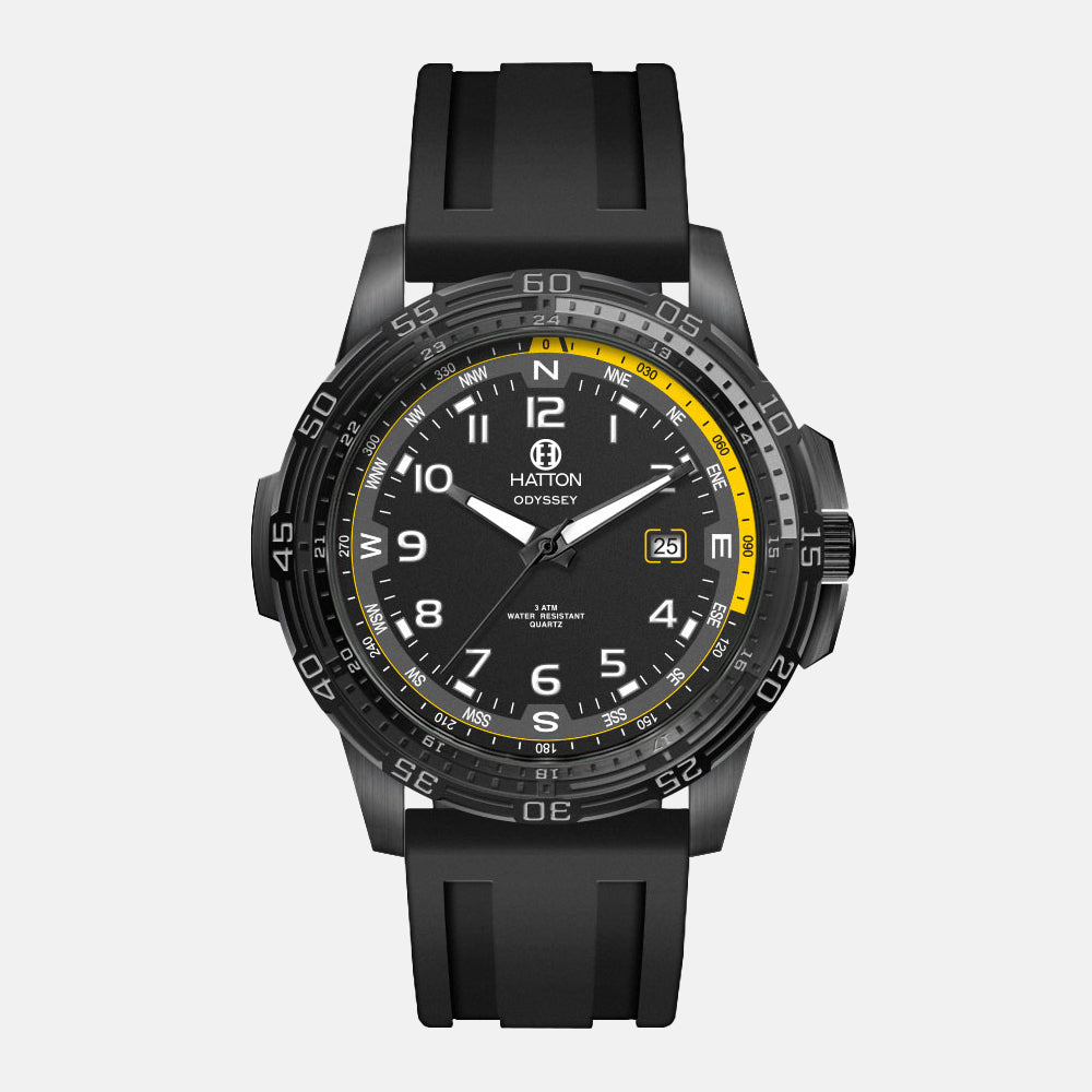 Hatton Odyssey 30M 46mm Quartz - Black/Yellow - Pre-Order