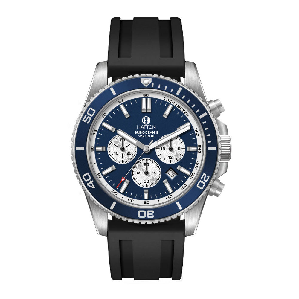 Hatton Subocean II 100M 42mm Chronograph - Blue/Black