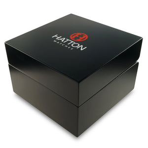 Hatton Subocean 30M 44mm Chronograph - Black/Black Blue Rubber Strap